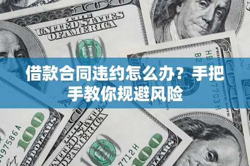 武汉借款合同违约怎么办？手把手教你规避风险