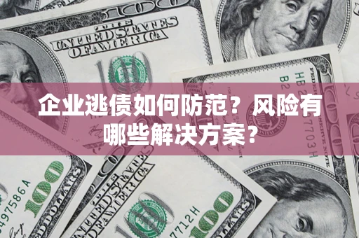 武汉企业逃债如何防范？风险有哪些解决方案？