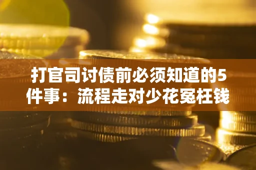 武汉打官司讨债前必须知道的5件事：流程走对少花冤枉钱