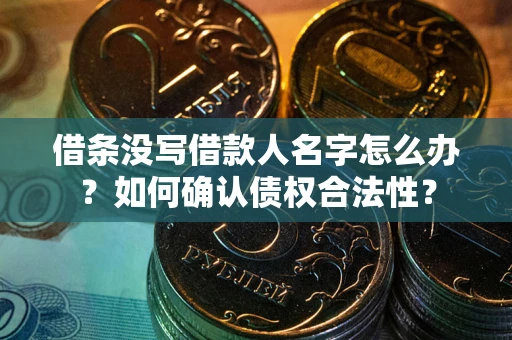 武汉借条没写借款人名字怎么办？如何确认债权合法性？