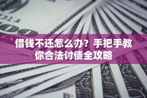 武汉借钱不还怎么办？手把手教你合法讨债全攻略