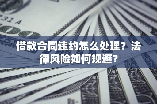 武汉借款合同违约怎么处理？法律风险如何规避？