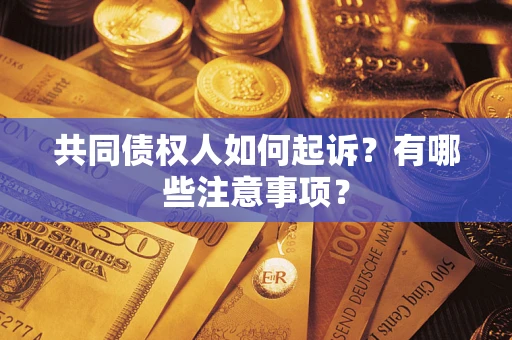 武汉共同债权人如何起诉？有哪些注意事项？